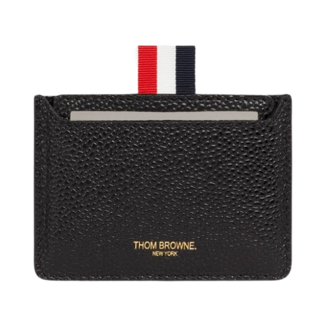 MAW239A-00198-001 Thom Browne Pebble Grain Leather Mirror Case Black