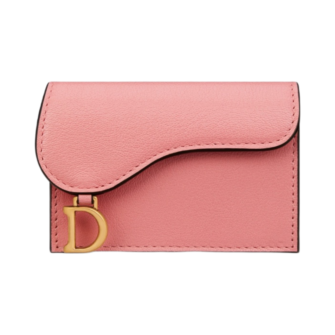 디올 새들 플랩 카드 홀더 라이트 핑크 고트스킨(Dior Saddle Flap Card Holder Light Pink Goatskin) - 1