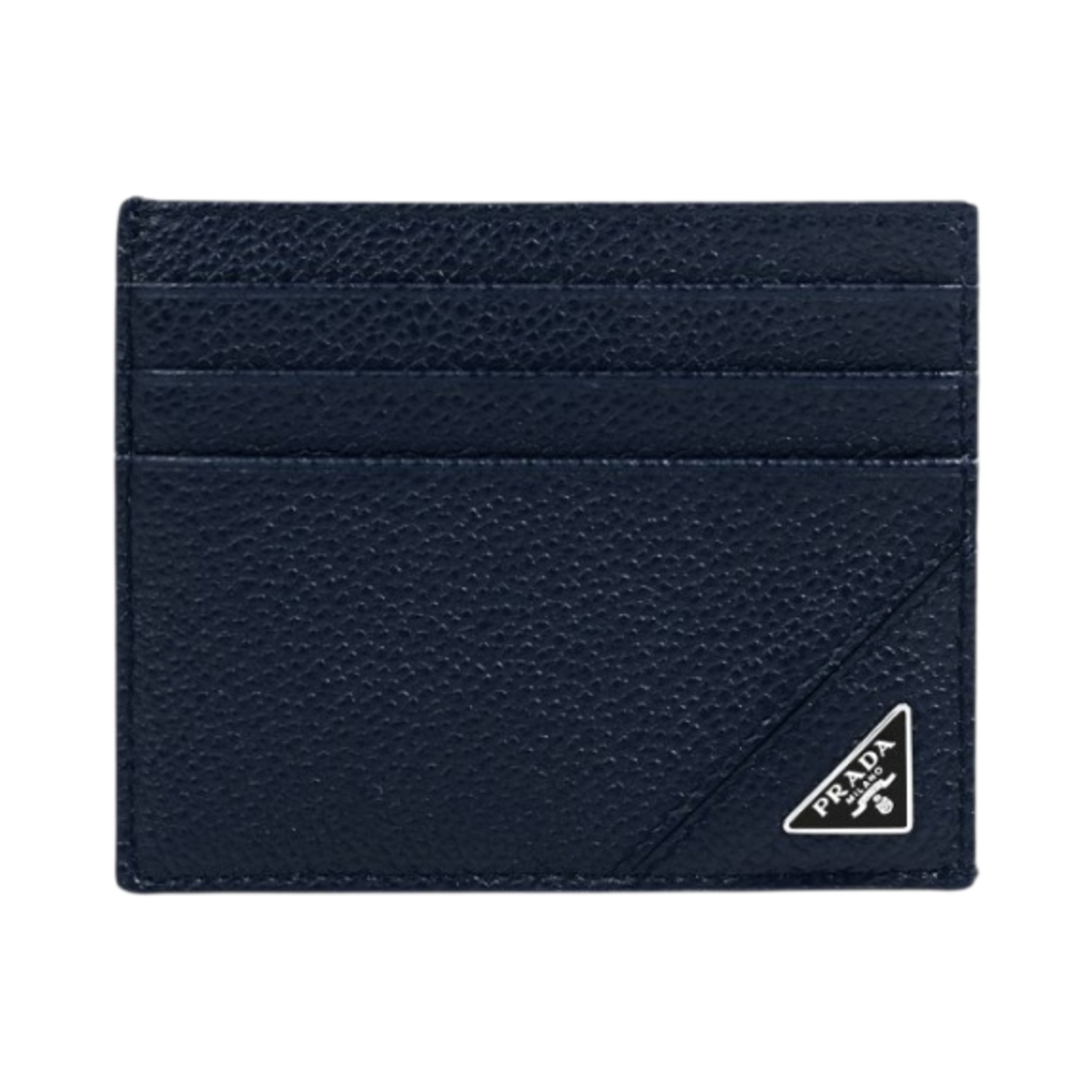 2MC223-2CB2-F0216 Prada Vitello Micro Grain Leather Card Holder Baltic Blue