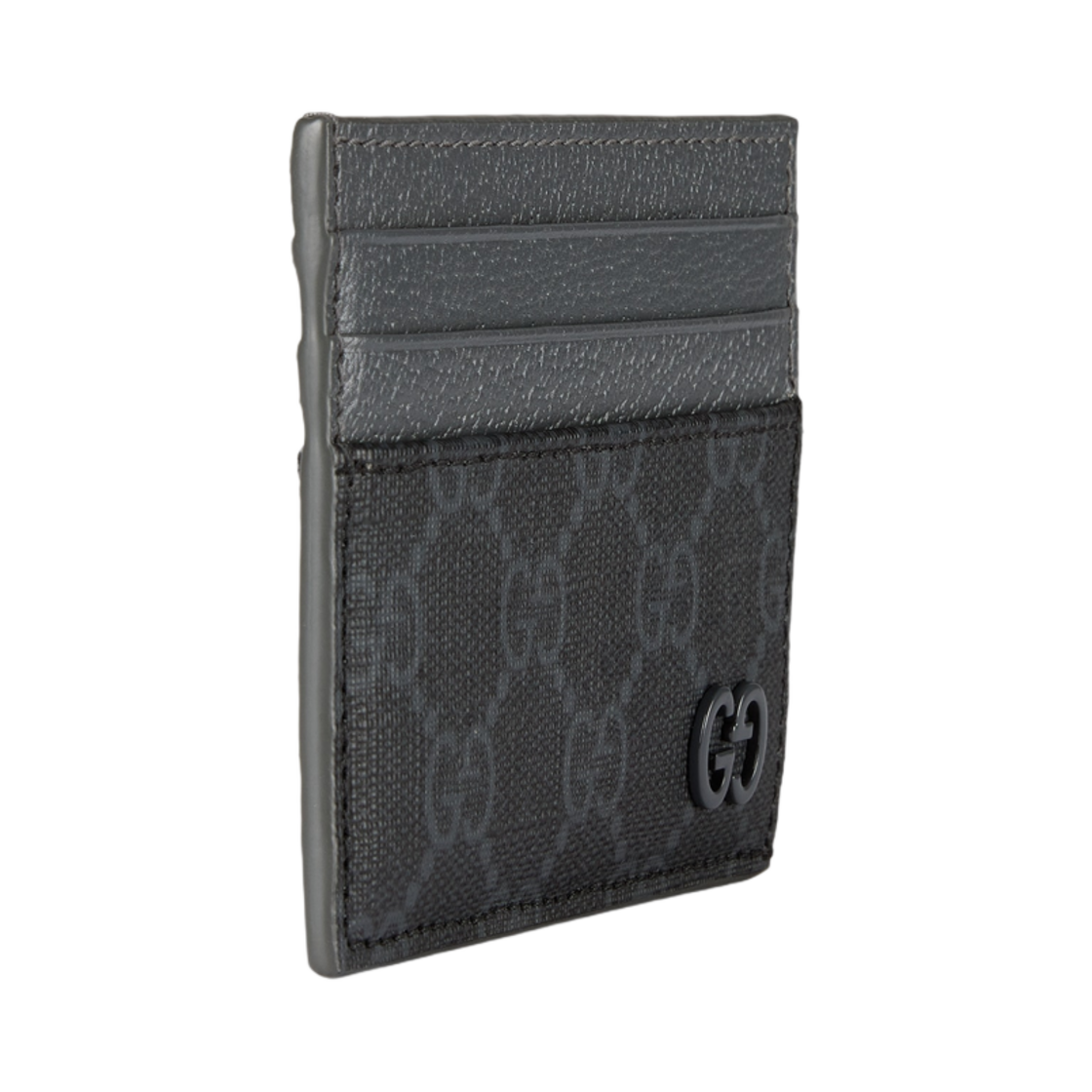구찌 바이컬러 카드 케이스 GG 디테일 블랙(Gucci Bi-Color Card Case with GG Detail Black) - 2
