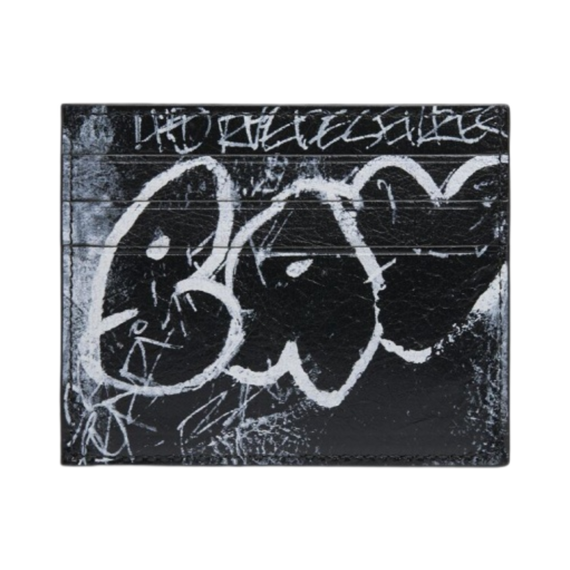 발렌시아가 스플릿 캐쉬 카드 홀더 그래피티 블랙(Balenciaga Cash Card Holder with Split Graffiti Black) - 2