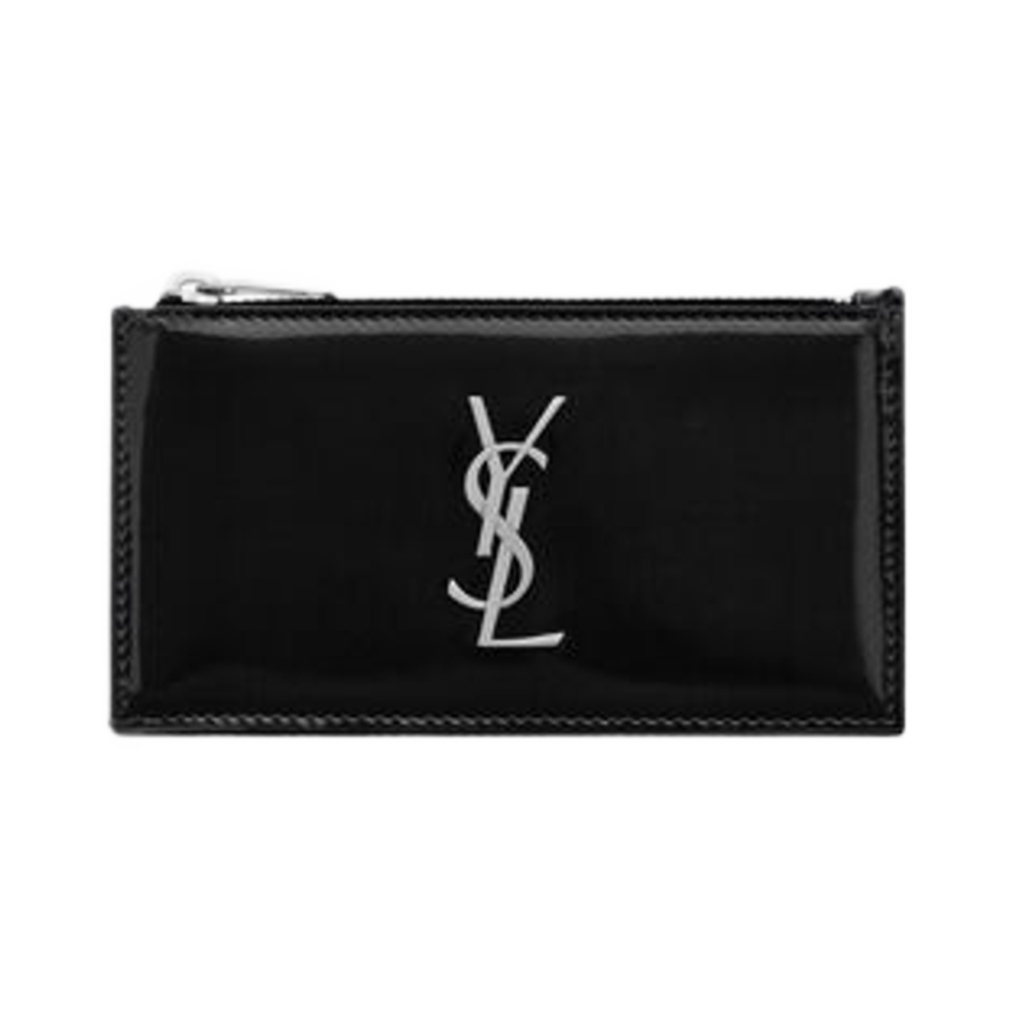 생로랑 카산드라 프라그먼트 지퍼 카드 케이스 브러쉬드 레더 블랙(Saint Laurent Cassandre Fragments Zipped Card Case In Brushed Leather Black) - 1
