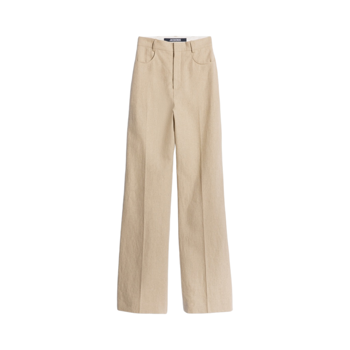 (W) 자크뮈스 르 판탈론 소지 하이웨이스트 플레어 팬츠 베이지((W) Jacquemus Le Pantalon Sauge High Waisted Flare Pants Beige) - 1
