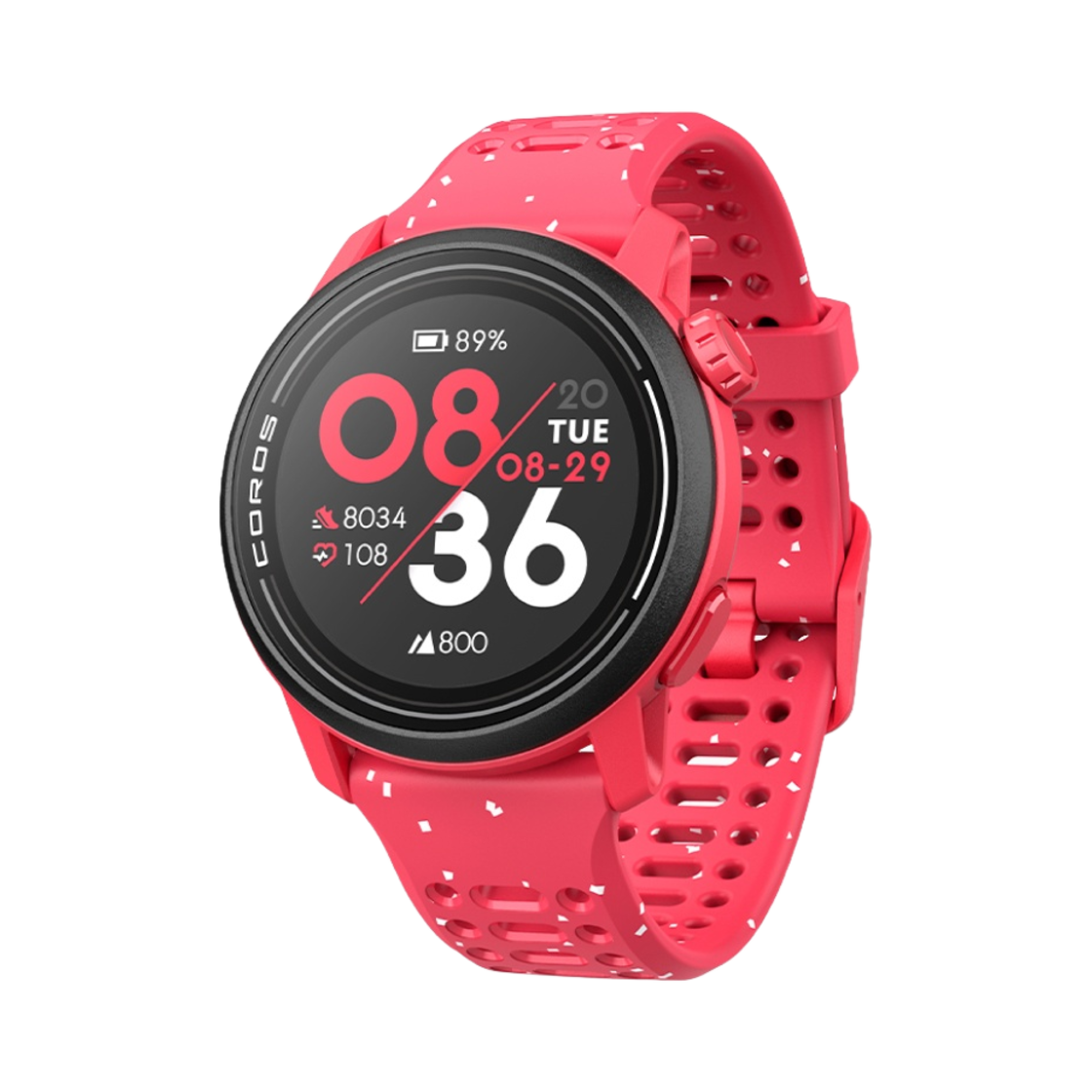 코로스 페이스 3 GPS 스포츠 워치 실리콘 밴드 레드 (국내 정식 발매 제품)(Coros Pace 3 GPS Sport Watch Silicone Band Red (Korean Ver.))