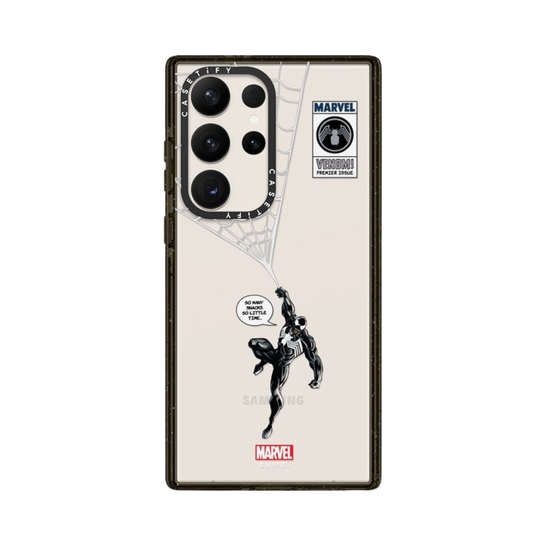 케이스티파이 x 마블 갤럭시 베놈 행잉 임팩트 케이스 클리어 블랙(Casetify x Marvel Galaxy Venom Hanging Impact Case Clear Black) - 1