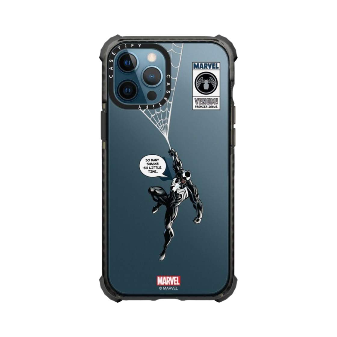 케이스티파이 x 마블 아이폰 베놈 행잉 울트라 임팩트 범퍼 케이스 클리어 글로시 블랙(Casetify x Marvel iPhone Venom Hanging Ultra Impact Bumper Case Clear Glossy Black) - 2