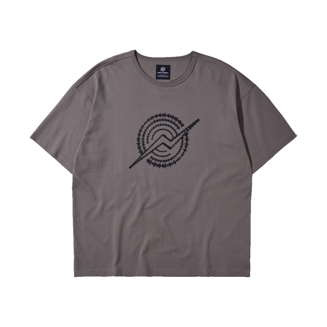 칼라파타르 프론트 로고 루즈핏 티셔츠 그레이