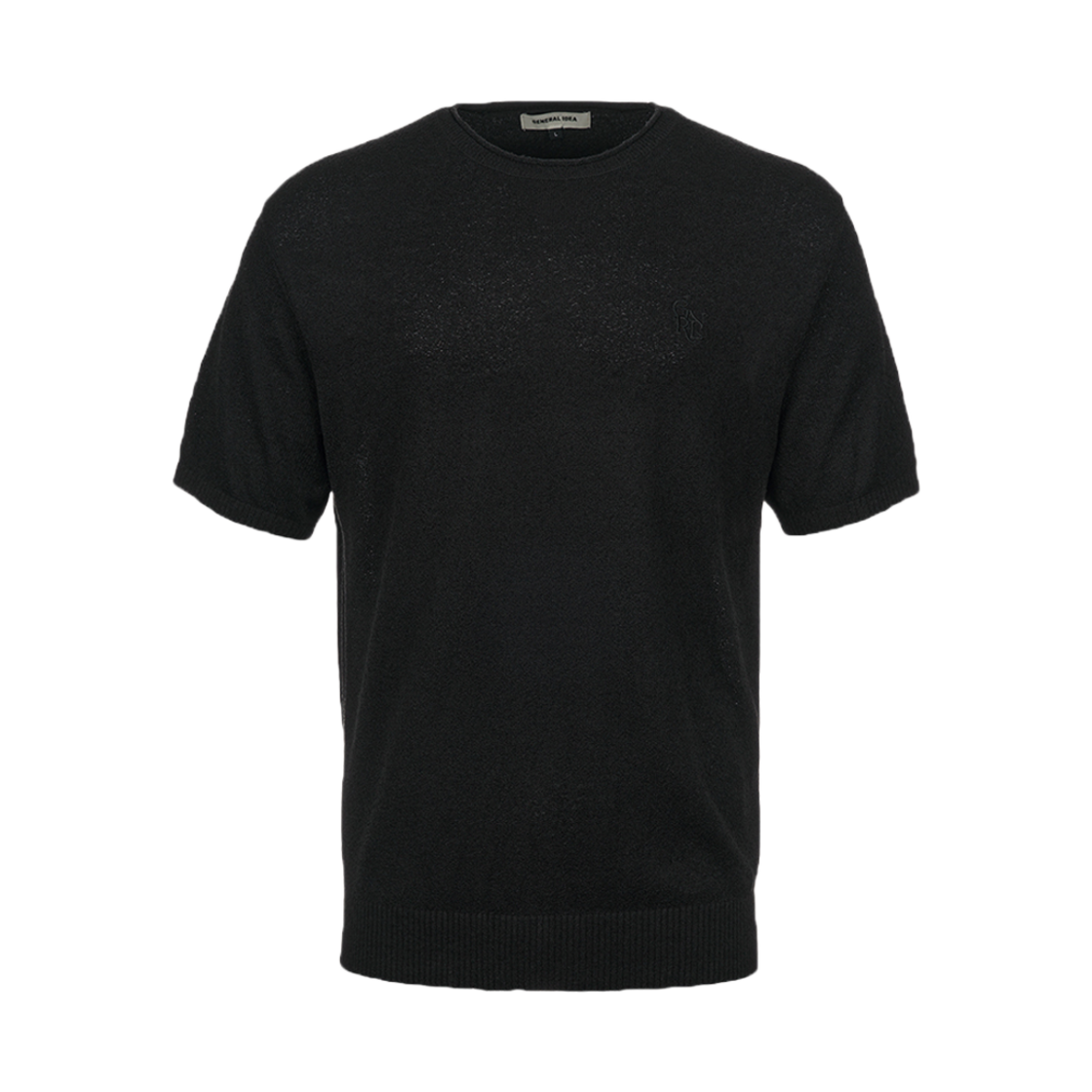 제너럴아이디어 유니섹스 테리 반팔 니트 블랙