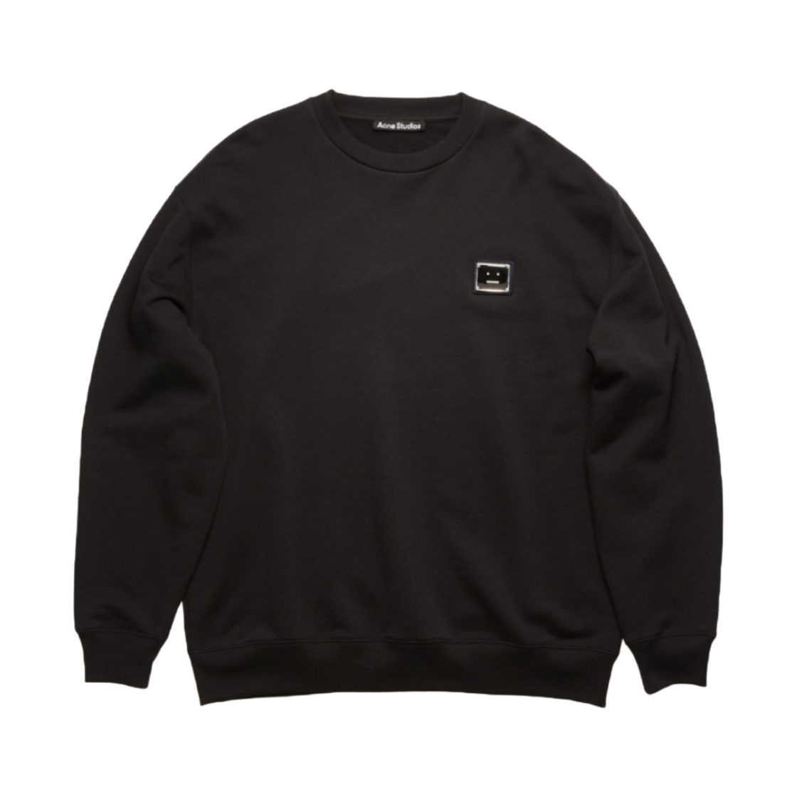 아크네 스튜디오 오버사이즈 페이스 로고 스웨트셔츠 블랙