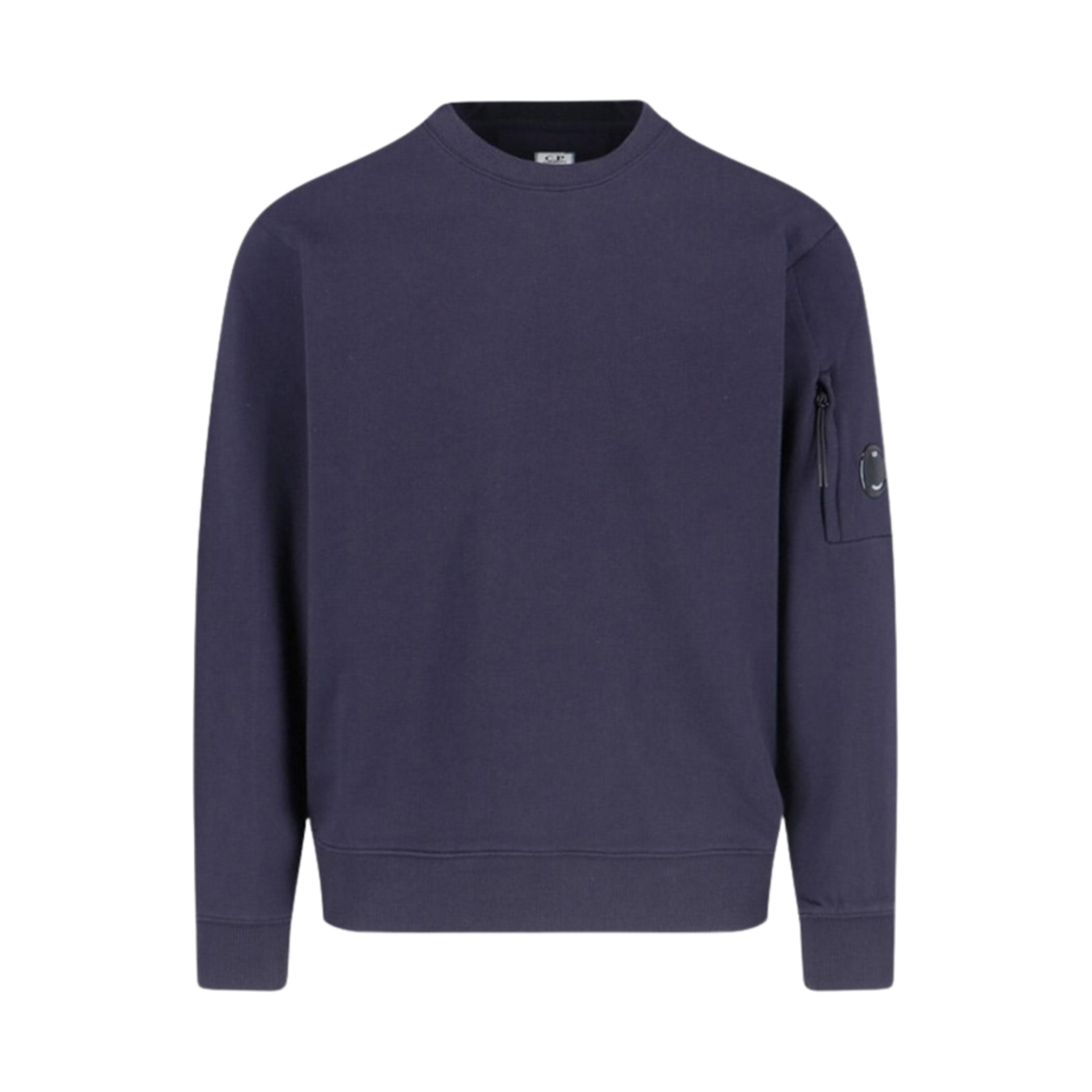 C.P. 컴퍼니 다이애그널 레이즈드 플리스 크루넥 렌즈 스웨트셔츠 토탈 이클립스 블루 - 24FW(C.P. Company Diagonal Raised Fleece Crew Neck Lens Sweatshirt Total Eclipse Blue - 24FW) - 1