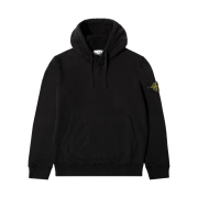 Stone Island 64120 Cotton Fleece Hooded Sweatshirt Black - 21FW