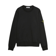Stone Island 63051 Cotton Fleece Garment Dyed Sweatshirt Black - 23SS