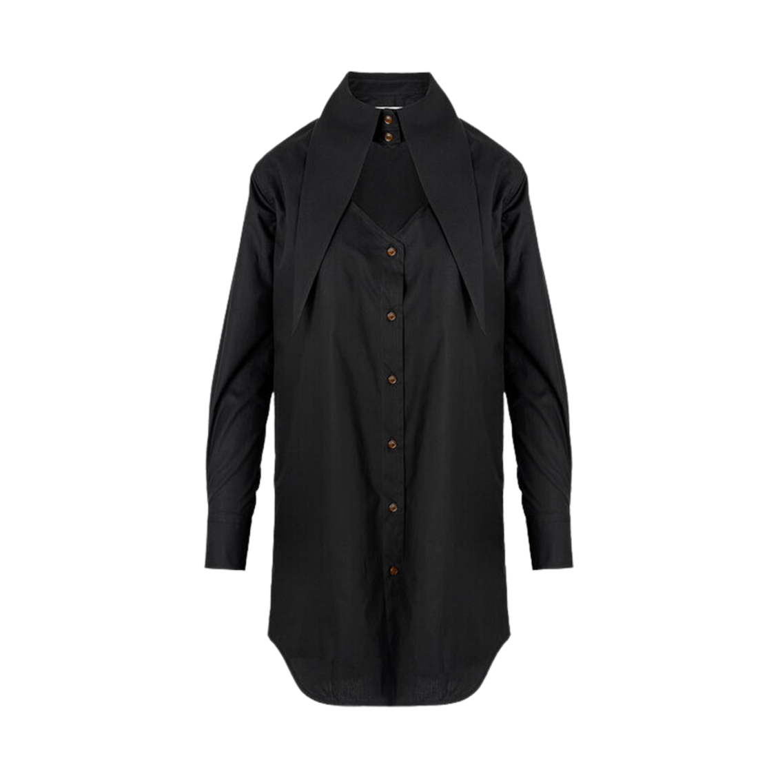 (W) 비비안 웨스트우드 하트 셔츠 드레스 블랙((W) Vivienne Westwood Heart Shirt Dress Black) - 1
