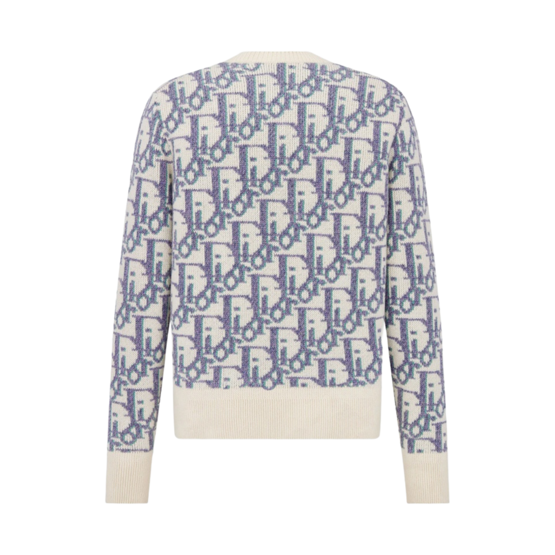 디올 오블리크 스웨터 화이트 모브 씨 그린 울 자카드(Dior Oblique Sweater White Mauve Sea Green Wool Jacquard) - 2