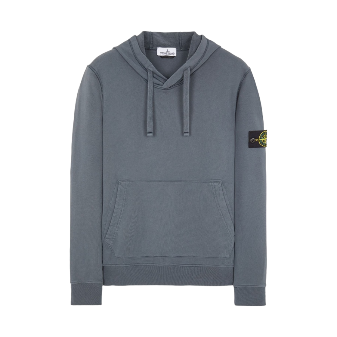 791564151-V0062 Stone Island 64151 Cotton Fleece Garment Dyed Hooded Sweatshirt Lead - 23FW