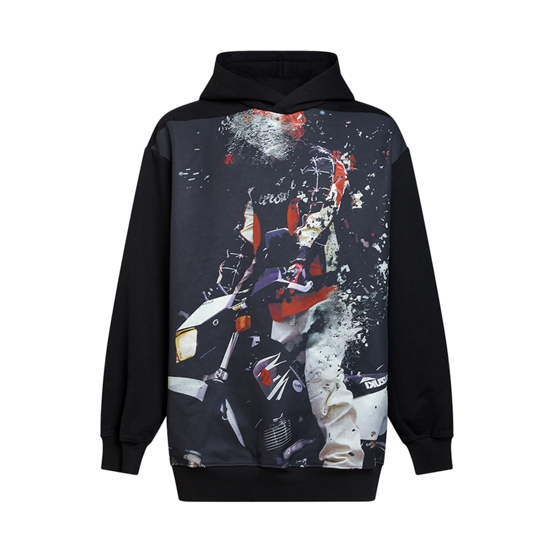 KM4DTSHKK06BK Kusikohc Printed Hoodie Black - 24FW