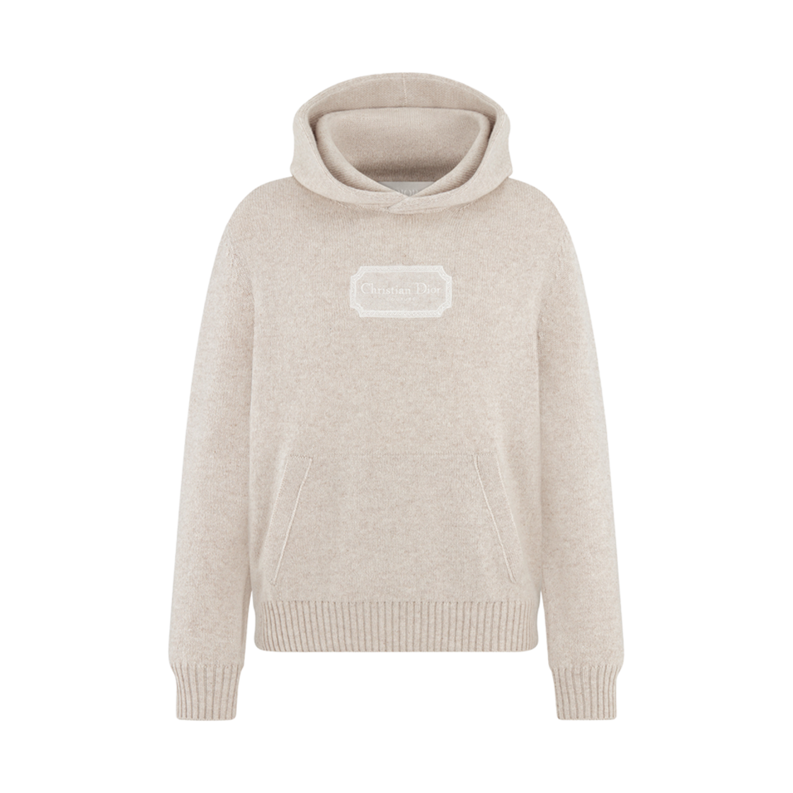 313M658AT474-C180 Dior Christian Dior Cashmere Jersey Couture Hooded Sweatshirt Beige - 대표 이미지 #1