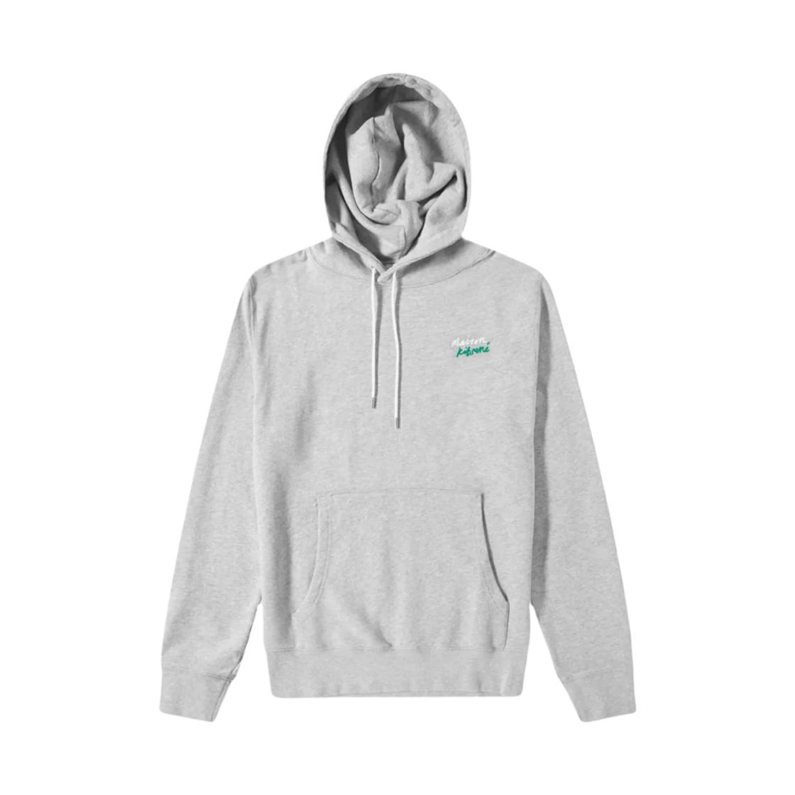 KM00312KM0020-H120 Maison Kitsune Mini Handwriting Relaxed Hoodie Light Grey Melange