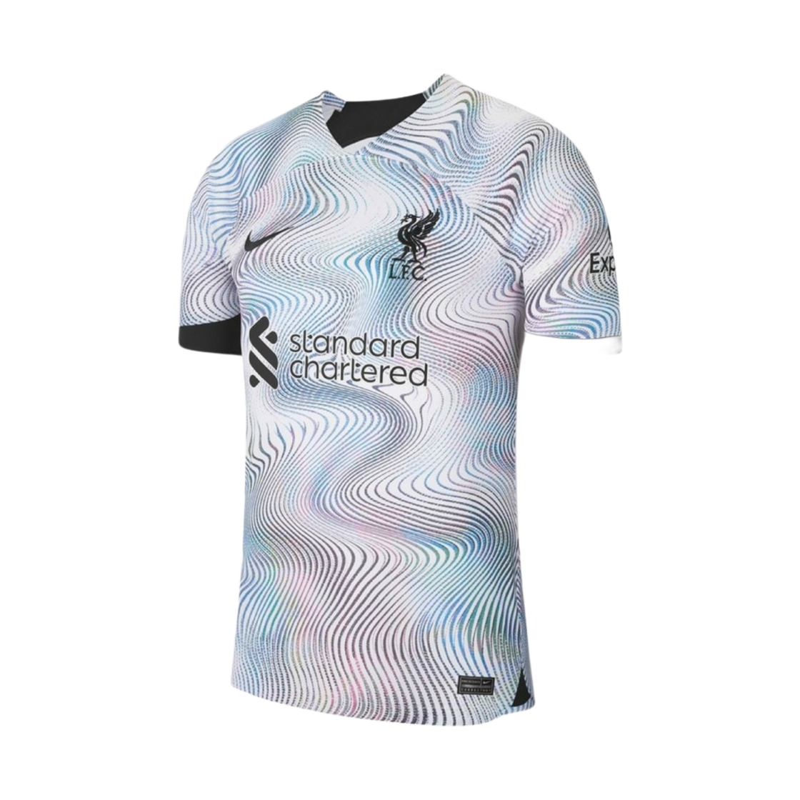 나이키 리버풀 FC 2022/23 드라이핏 스타디움 어웨이 사커 저지 화이트 블랙 (논 마킹 버전)(Nike Liverpool FC 2022/23 Dri-Fit Stadium Away Soccer Jersey White Black (Non Marking Ver.)) - 1