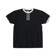Kapital 20 Jersey Ringer T-Shirt Butterfly Concho Pt Black