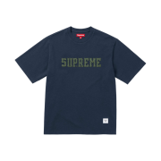 Supreme Twill Applique S/S Top Navy - 24FW