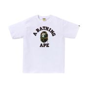 BAPE 1st Camo College T-Shirt White Green