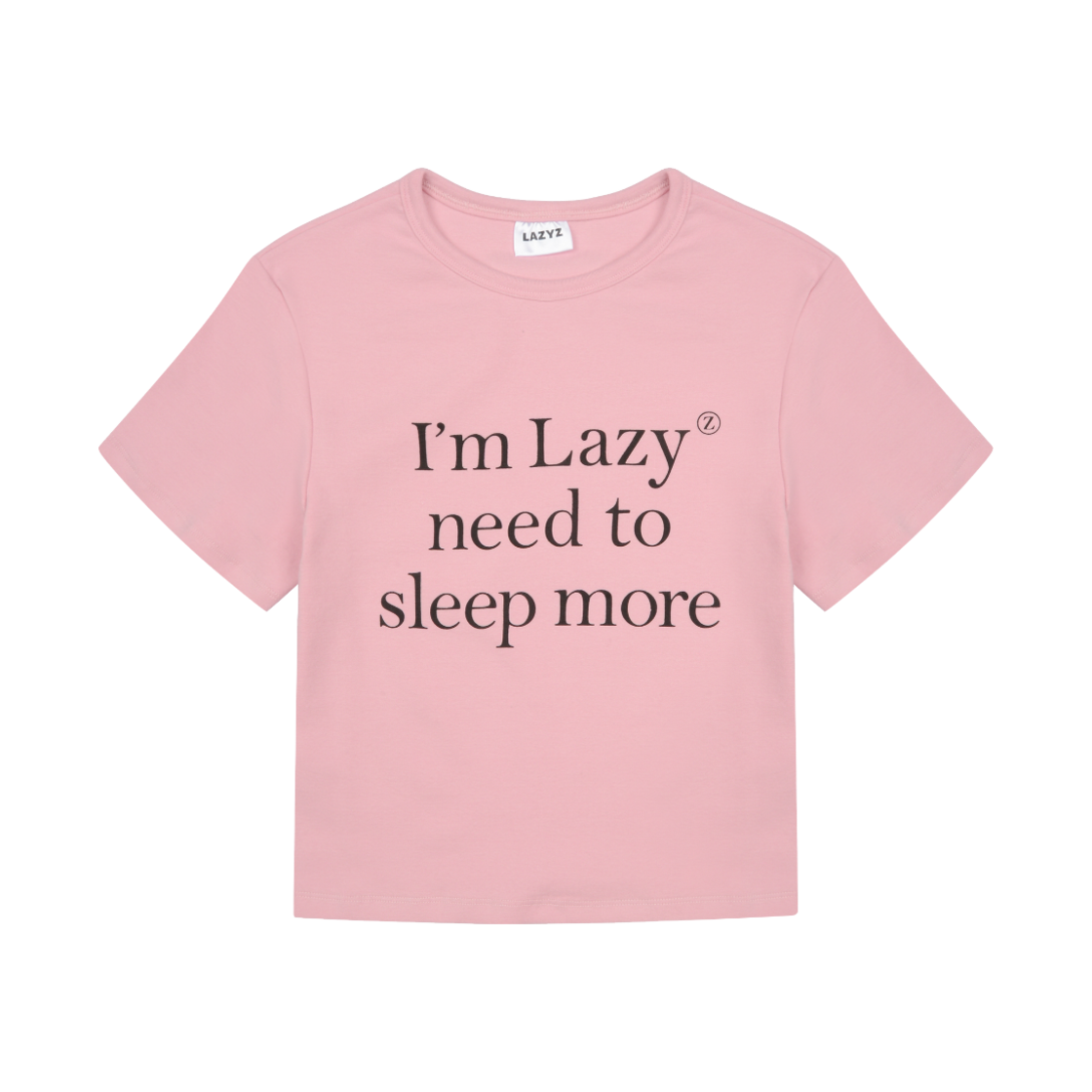 레이지지 슬립모어 크롭 숏 슬리브 티셔츠 핑크