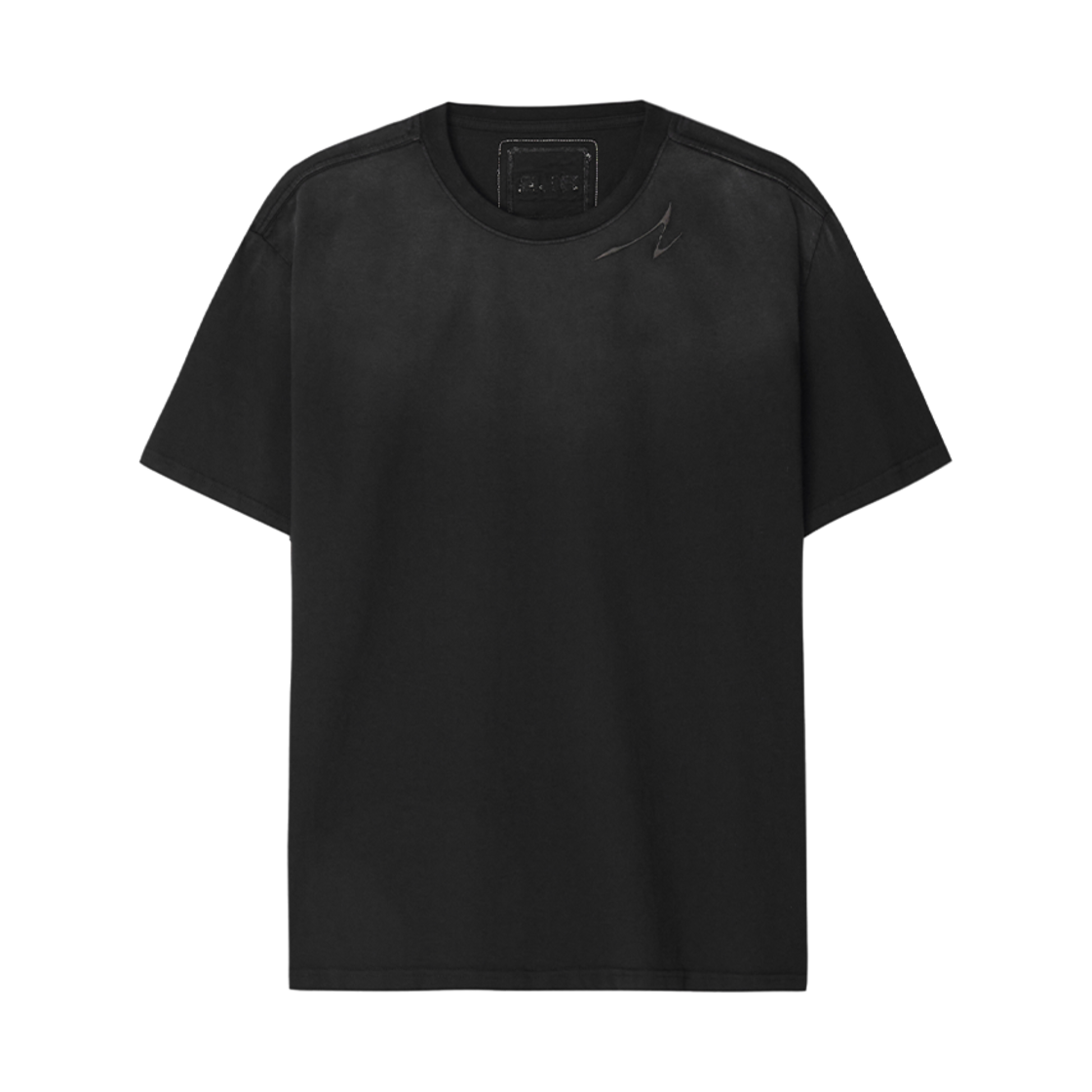 BLR2E02TS04 BLR Raw Cut Square Patched Washing T-shrits (Regular-Fit)