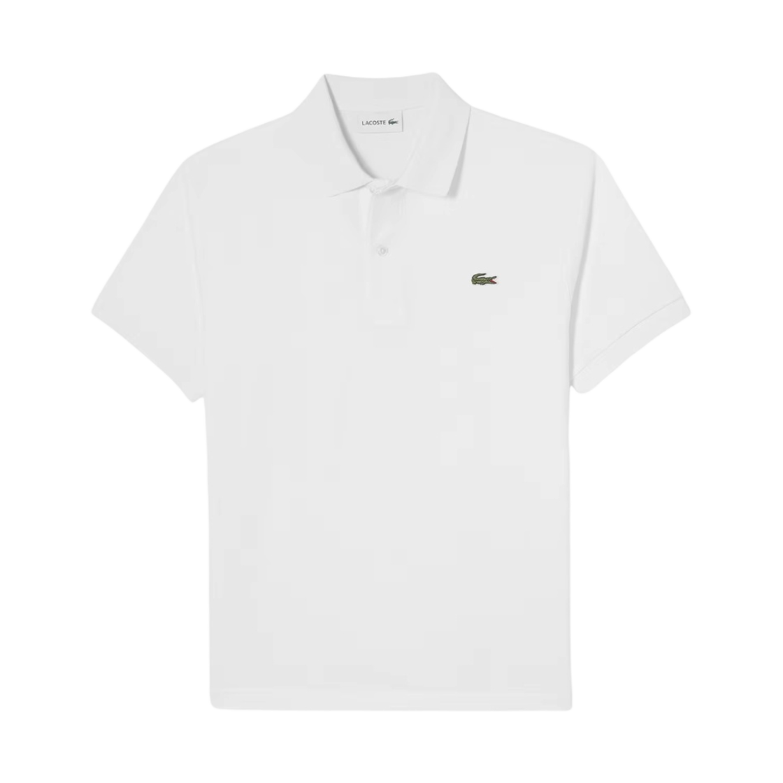 라코스테 프렌치 레귤러 핏 베이직 폴로 셔츠 화이트(Lacoste French Regular Fit Basic Polo Shirt White) - 1