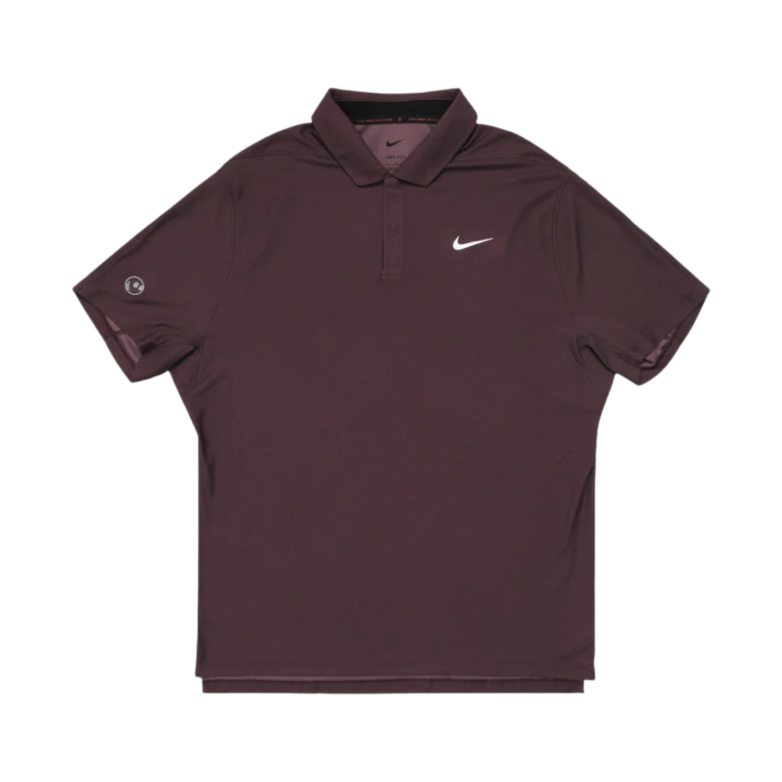 말본 골프 x 나이키 드라이핏 타이거 우즈 테크 폴로 피케 버건디(Malbon Golf x Nike Dri-Fit Tiger Woods Tech Polo Pique Burgundy) - 1
