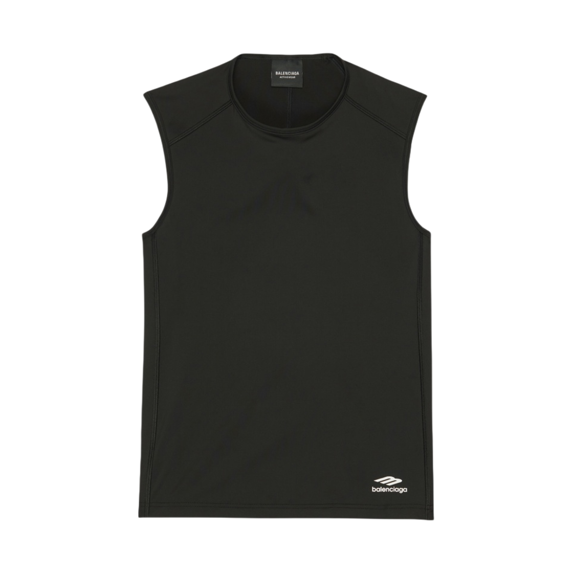 발렌시아가 3B 스포츠 아이콘 슬리브리스 크루넥 탑 블랙(Balenciaga 3b Sports Icon Sleeveless Crewneck Top Black) - 1