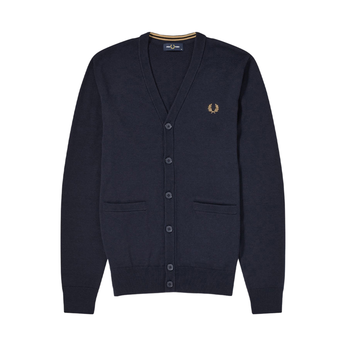 프레드페리 클래식 메리노울 가디건 네이비