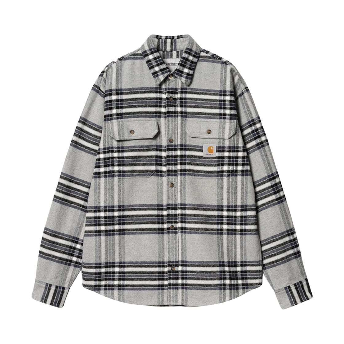 I032266-1PQ-XX Carhartt WIP Hawkins Check Shirt Grey Heather Blue - 대표 이미지 #1