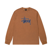 Stussy Outlined Pigment Dyed LS T-Shirt Almond