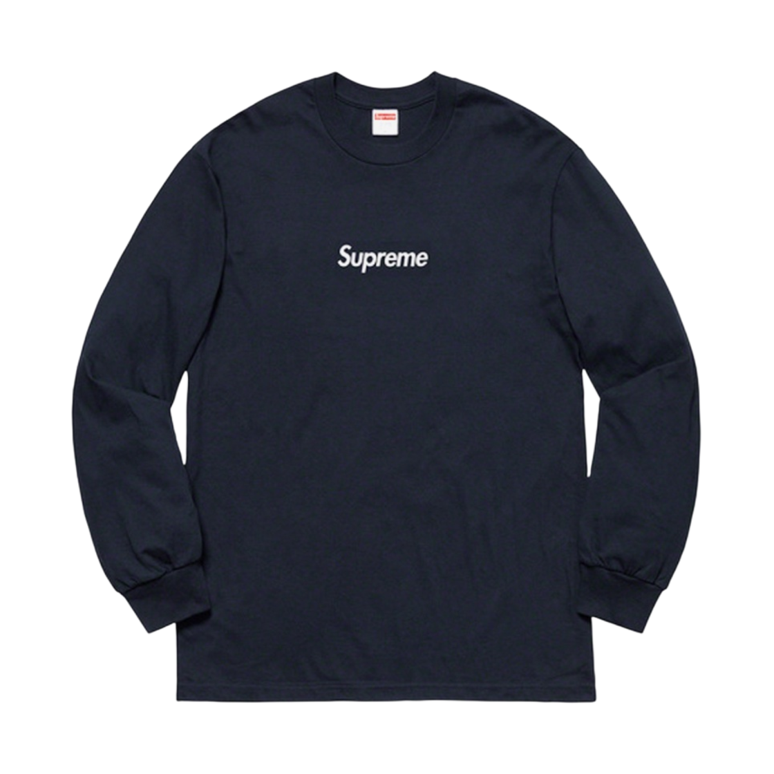 슈프림 박스로고 롱슬리브 티셔츠 네이비 - 20FW