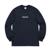 Supreme Box Logo L/S T-Shirt Navy - 20FW