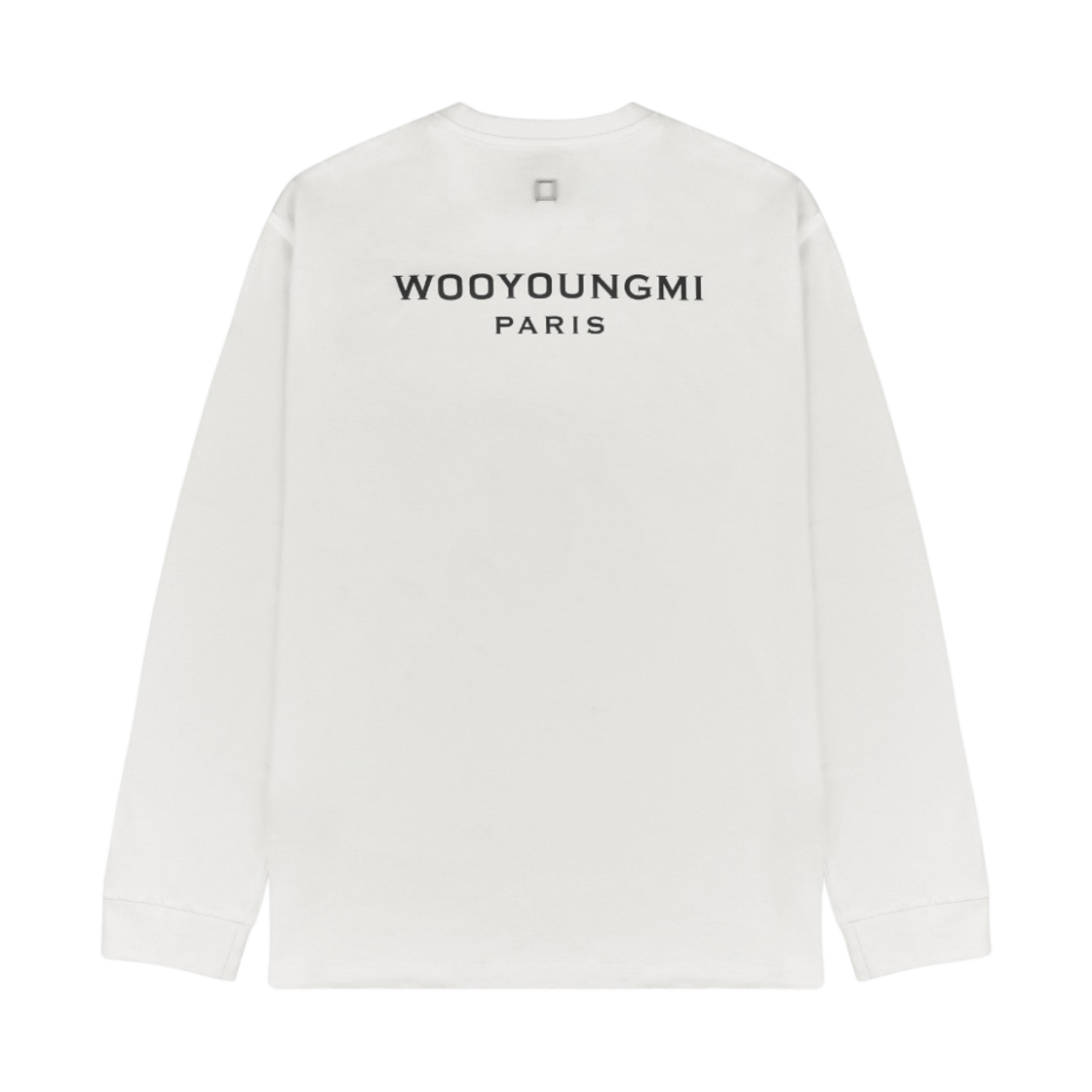 우영미 백로고 롱슬리브 티셔츠 화이트- 24SS