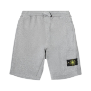 Stone Island 64651 Fleece Bermuda Shorts Melange Grey - 21SS