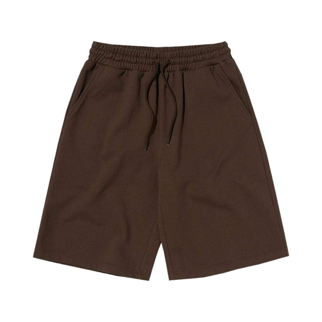 스웨이드 와이드 스웨트 쇼츠 브라운