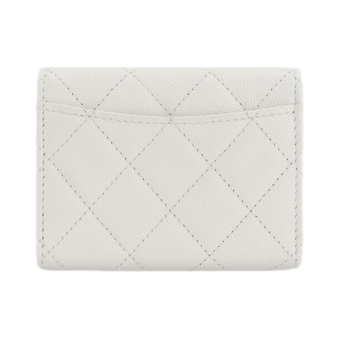 샤넬 클래식 스몰 플랩 지갑 그레인드 카프스킨 & 골드 메탈 화이트(Chanel Classic Small Flap Wallet Grained Calfskin & Gold White) - 3