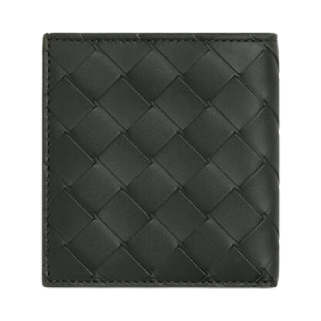749400VCPQ61878 Bottega Veneta Intrecciato Slim Bi-Fold Wallet Dark Green Mud - #2