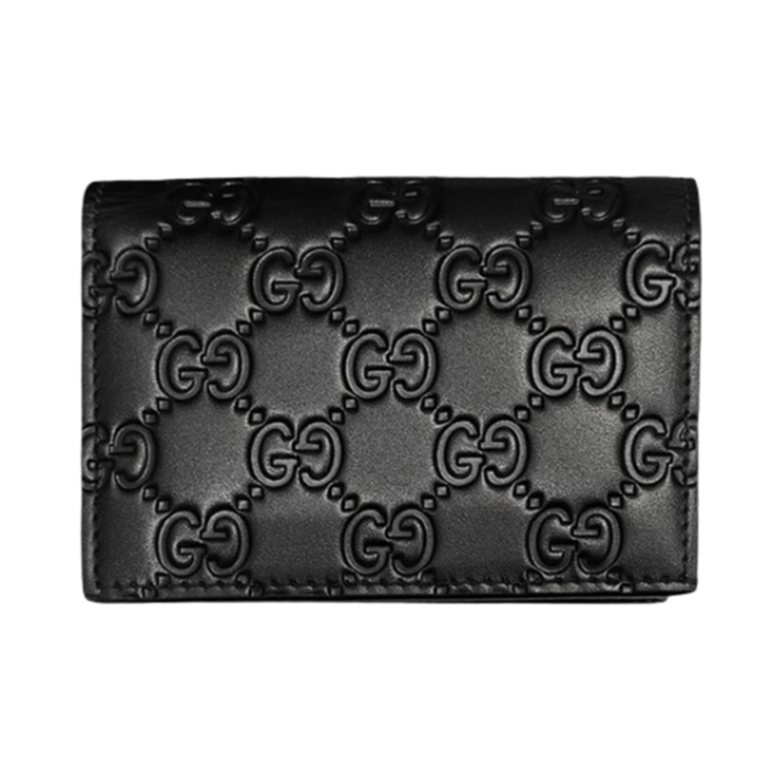 구찌 시그니쳐 마이크로시마 반지갑 블랙