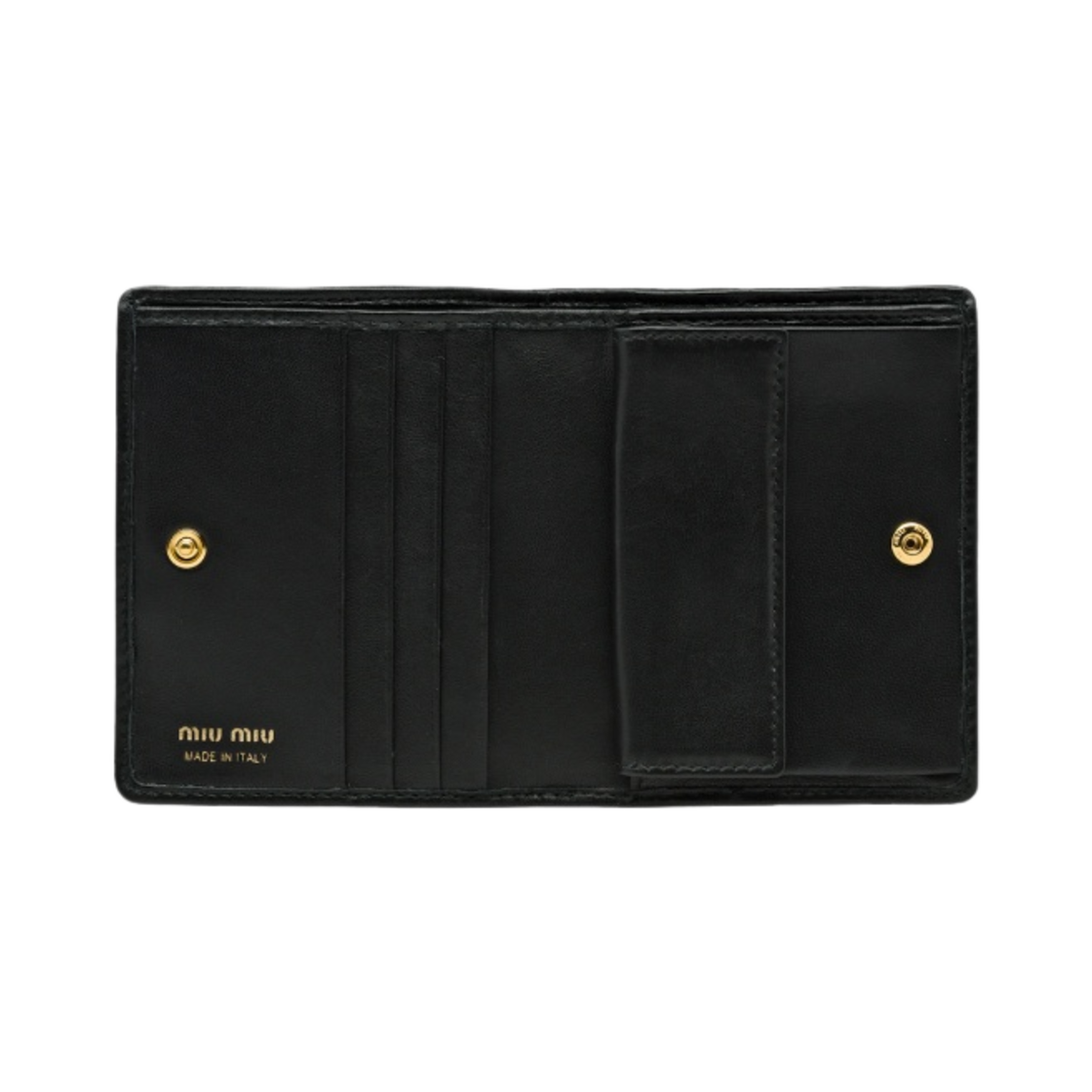 미우 미우 스몰 마테라쎄 나파 가죽 지갑 블랙(Miu Miu Matelasse Nappa Leather Wallet Black) - 2