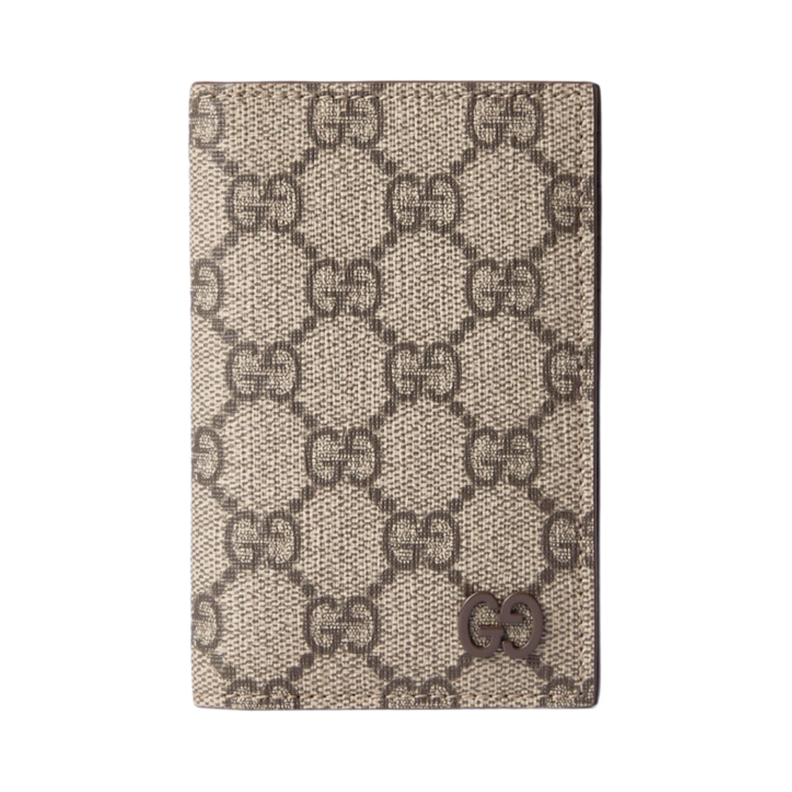 구찌 브라운 인테리어 GG 롱 카드 케이스 베이지 에보니(Gucci Brown Interior GG Long Card Case Beige Ebony) - 1