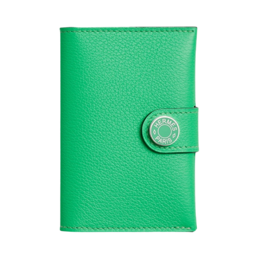 Hermes R.M.S Card Holder Evercolor & Palladium Vert Comics