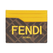 Fendi Fabric Card Holder Brown