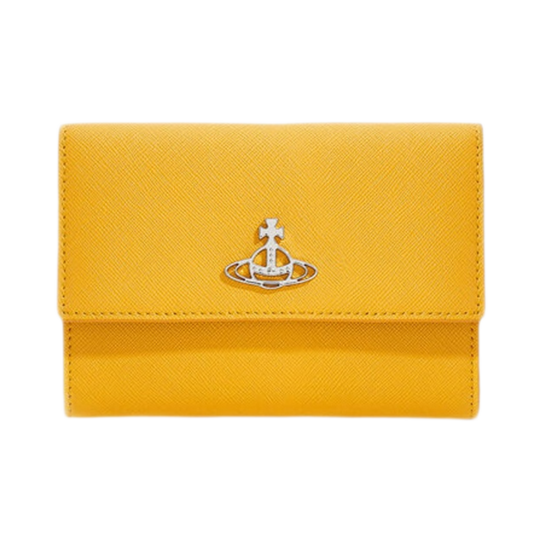비비안 웨스트우드 사피아노 크레딧 카드 지갑 지퍼 옐로우(Vivienne Westwood Saffiano Credit Card Wallet With Zip Yellow) - 1