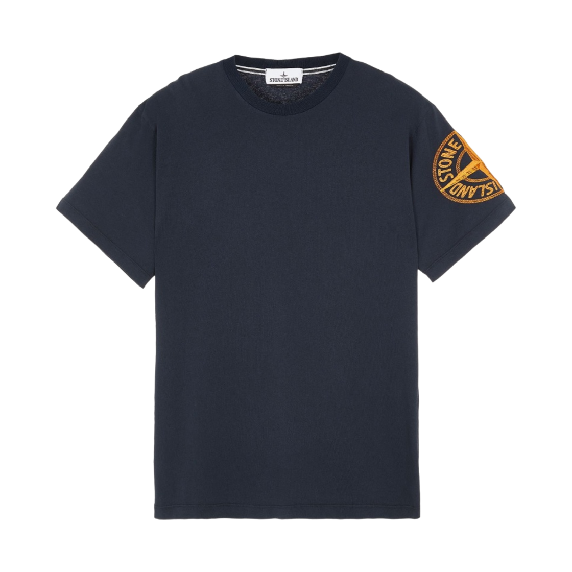 스톤 아일랜드 21578 20/1 스티치 원 자수 티셔츠 네이비 블루 - 23SS(Stone Island 21578 20/1 Stitches One Embroidery T-Shirt Navy Blue - 23SS) - 1