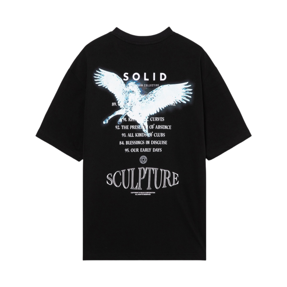 S233TS53635B Solid Homme Pegasus Graphic T-Shirt Black - 23SS