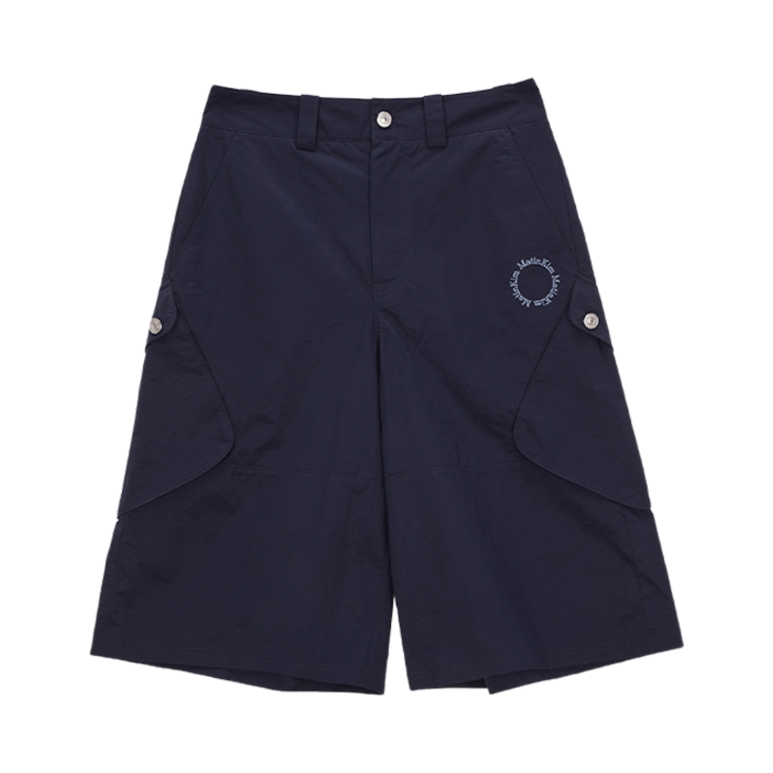 (W) 마뗑킴 카고 버뮤다 팬츠 네이비((W) Matin Kim Cargo Bermuda Pants Navy) - 1